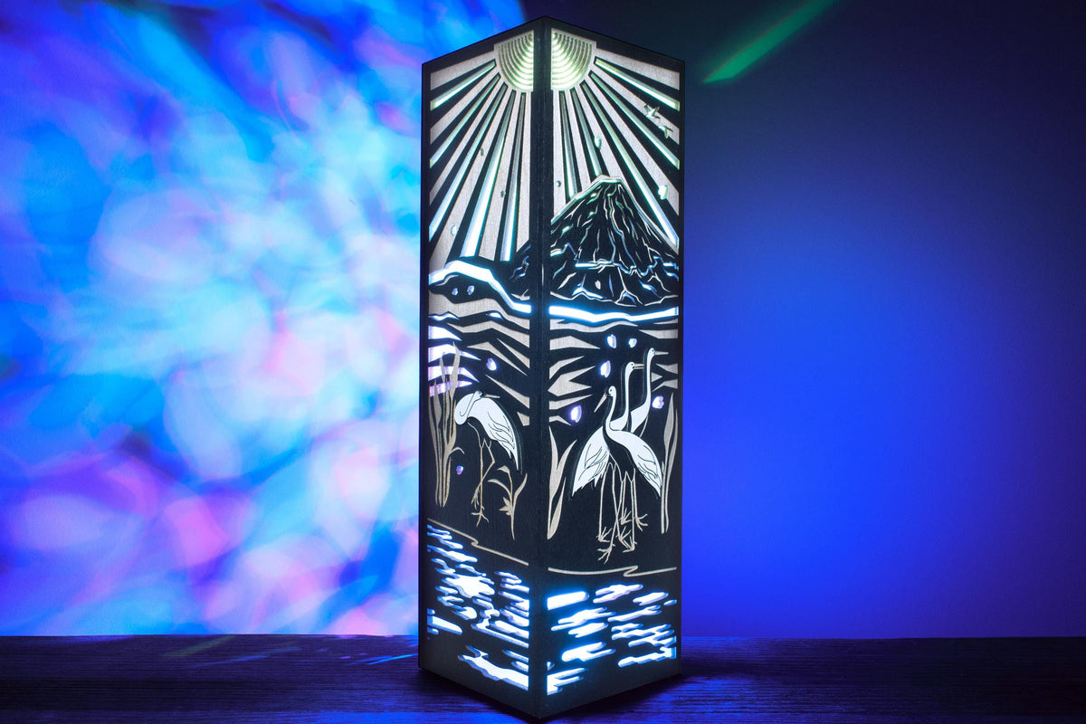 Mount Fuji Lamp — Cherry Blossom Lantern