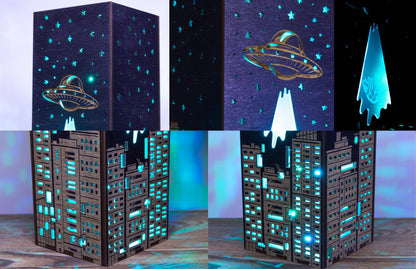 Alien Abduction Lamp — Sci-Fi Neon Light