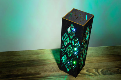 Rhombus Wood Lamp — Cyber Desk Light