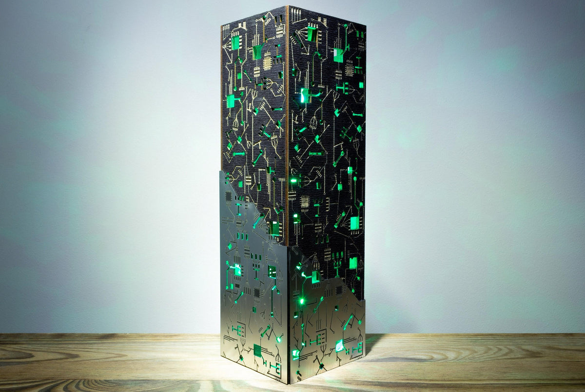 Metal-Look Cyber Lamp — Circuit Night Light
