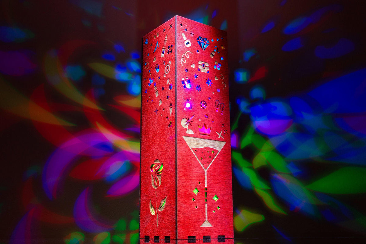 Red Fashion Lamp — Engraved RGB Light
