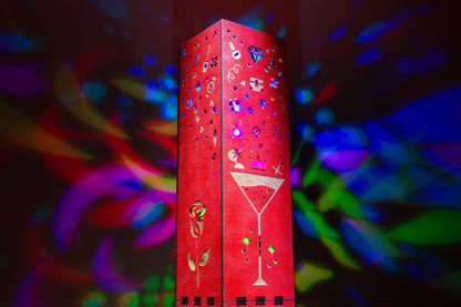 Red Fashion Lamp — Engraved RGB Light