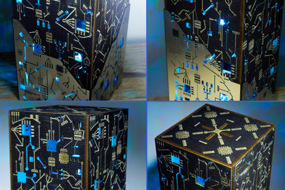 Metal-Look Cyber Lamp — Circuit Night Light