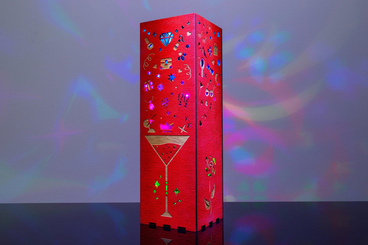 Red Fashion Lamp — Engraved RGB Light