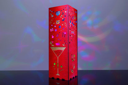 Red Fashion Lamp — Engraved RGB Light