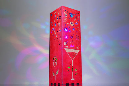Red Fashion Lamp — Engraved RGB Light