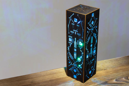Symmetric Cyber Lamp | Personalized Custom Night Light Gift For Coder, Developer, IT Industry
