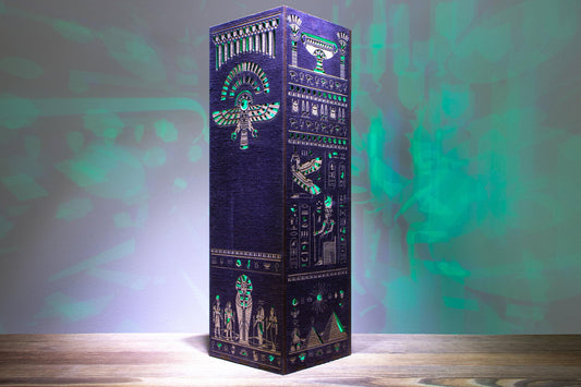 Egyptian Night Light | Laser Cut Wood Lantern, Ancient Gods Decor