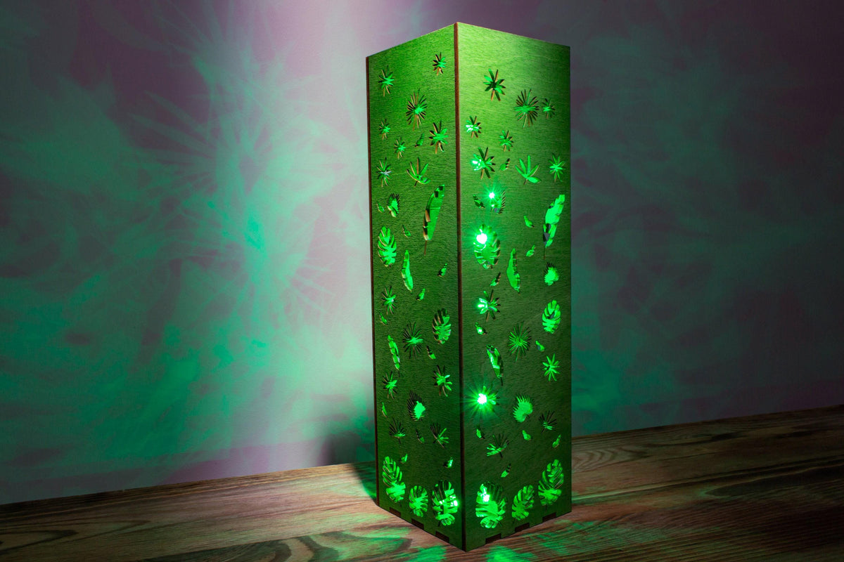 Monstera-Blatt-Lampe — Tropisches Nachtlicht
