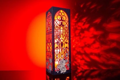 Gothic Roses Lamp — Stained Glass Light