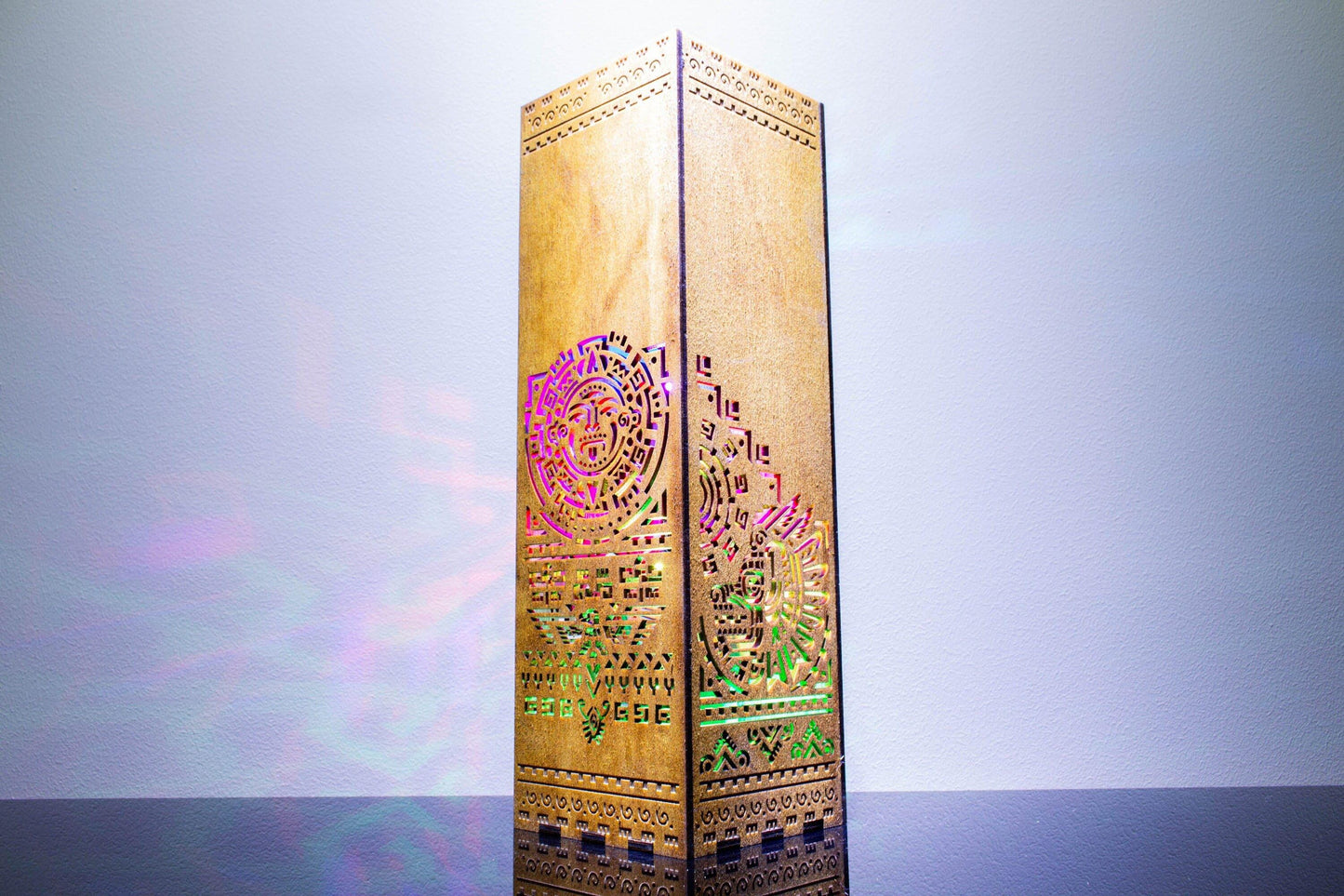 Aztec Geometric Lamp — Boho LED Night Light