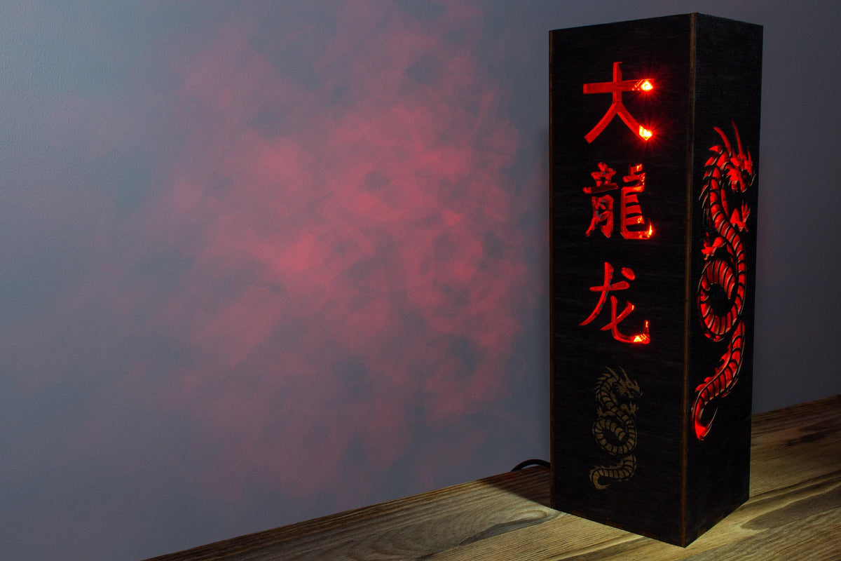 Chinese Dragon Lamp — Red Dragon Night Light