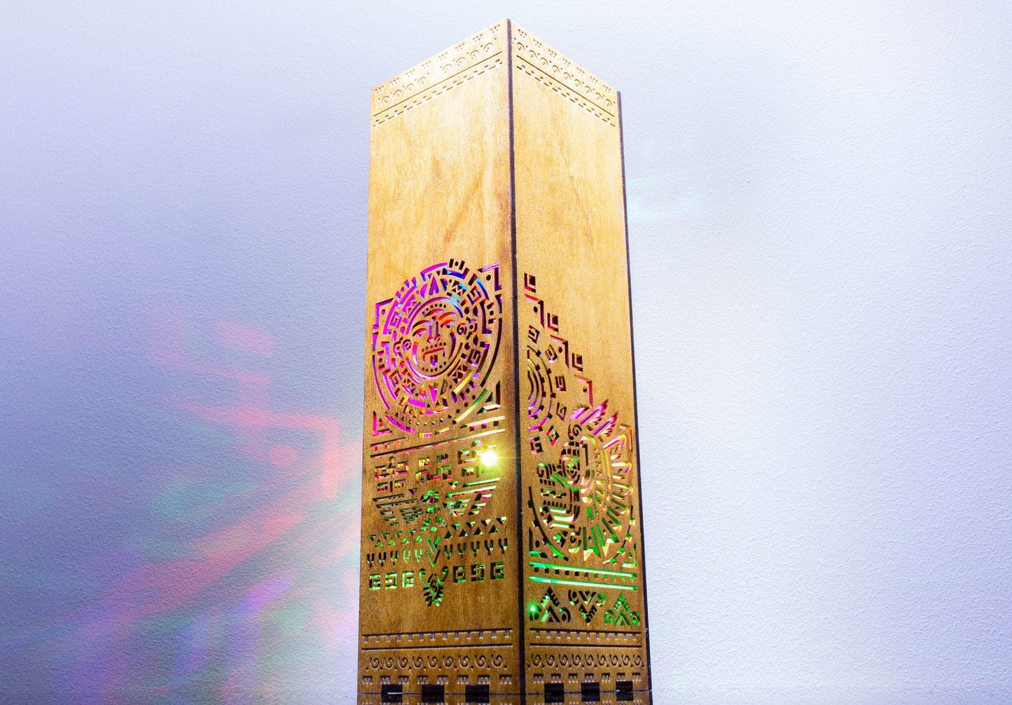 Aztec Geometric Lamp — Boho LED Night Light