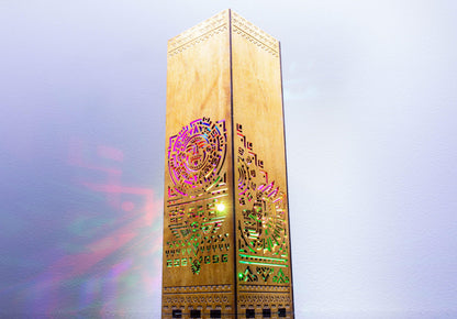 Aztec Geometric Lamp — Boho LED Night Light