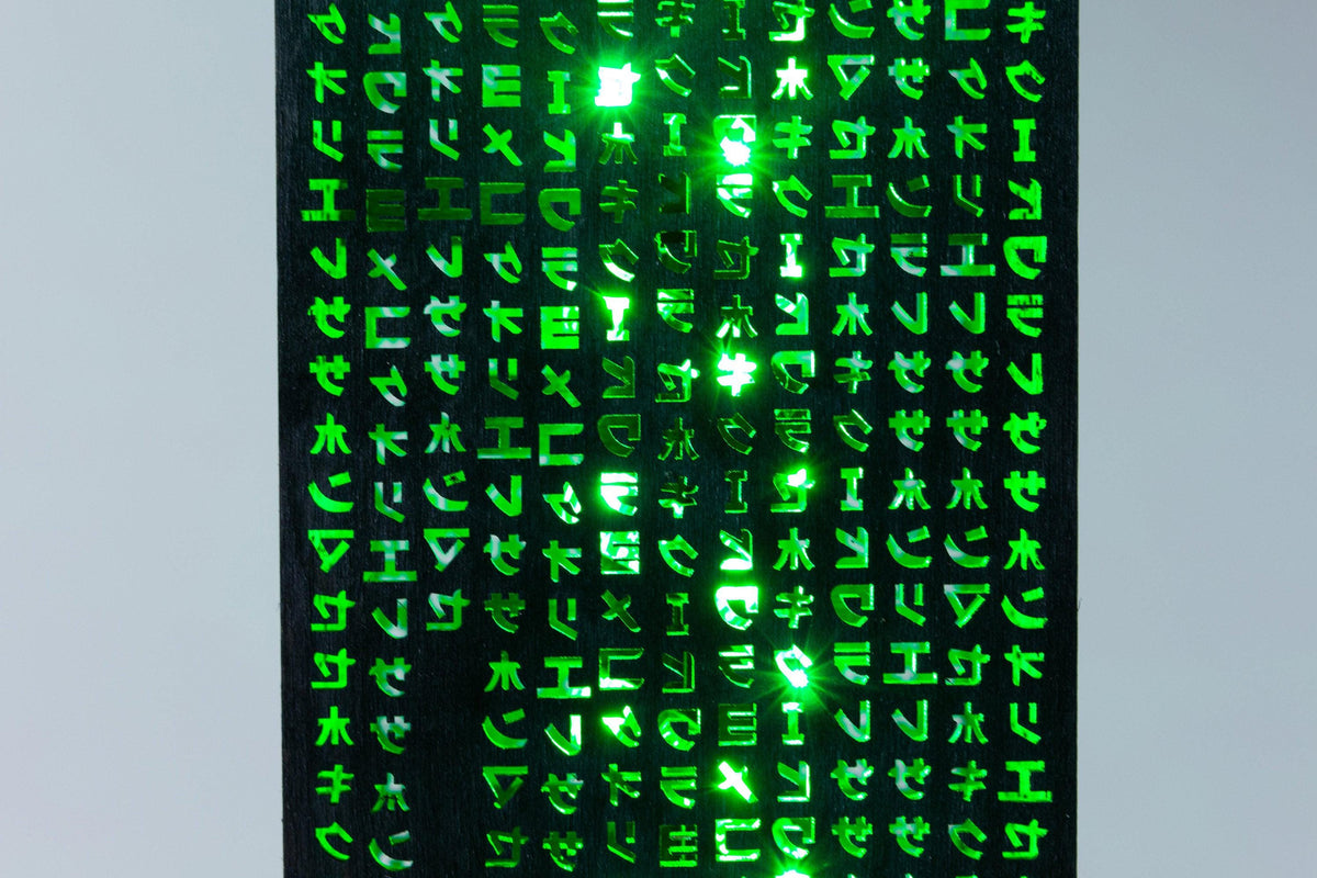 Green Code Lamp — Falling Code Night Light
