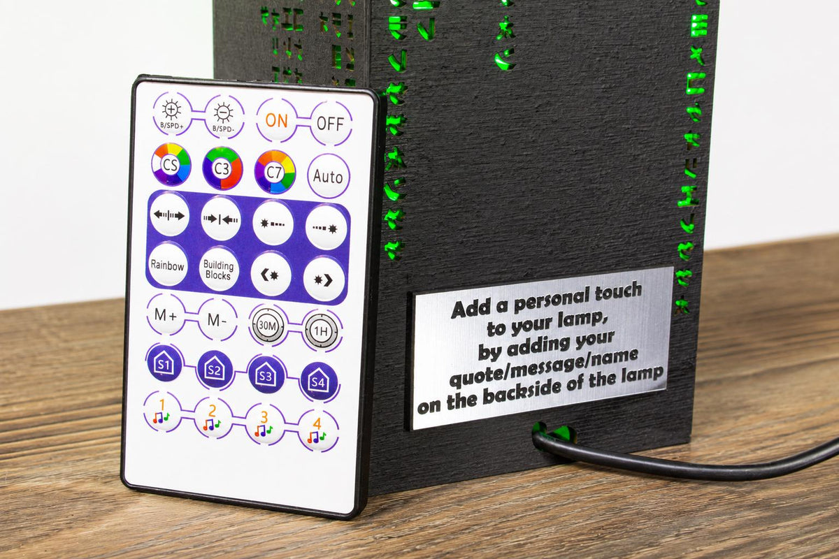 Green Code Lamp — Falling Code Night Light