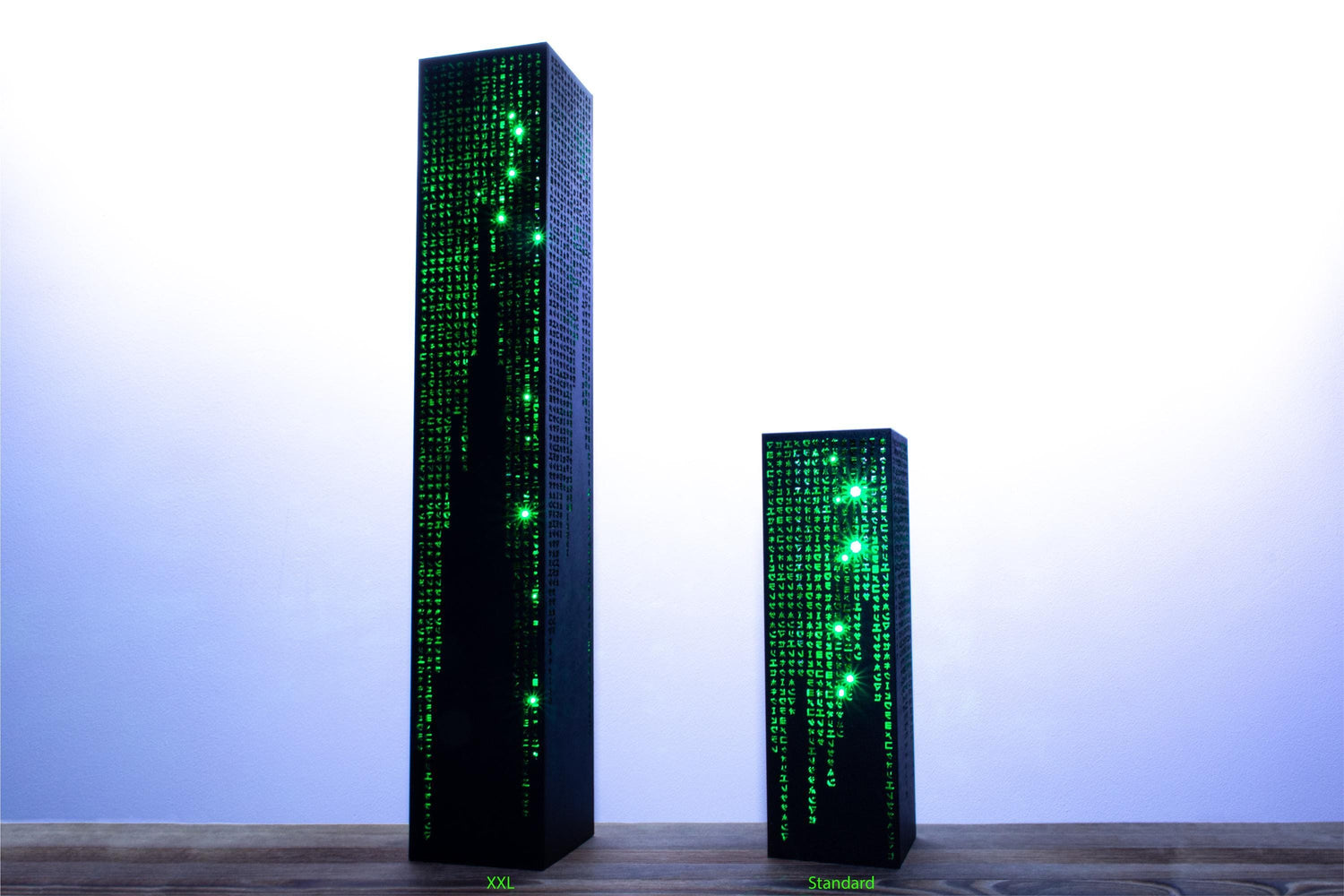 Green Code Lamp — Falling Code Night Light