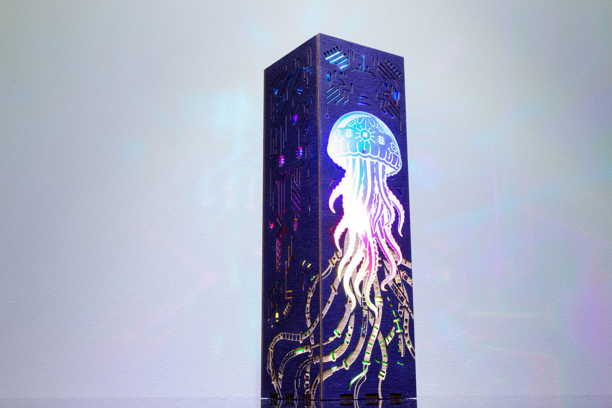 Cybernetic Jellyfish Lamp — RGB Desk Light