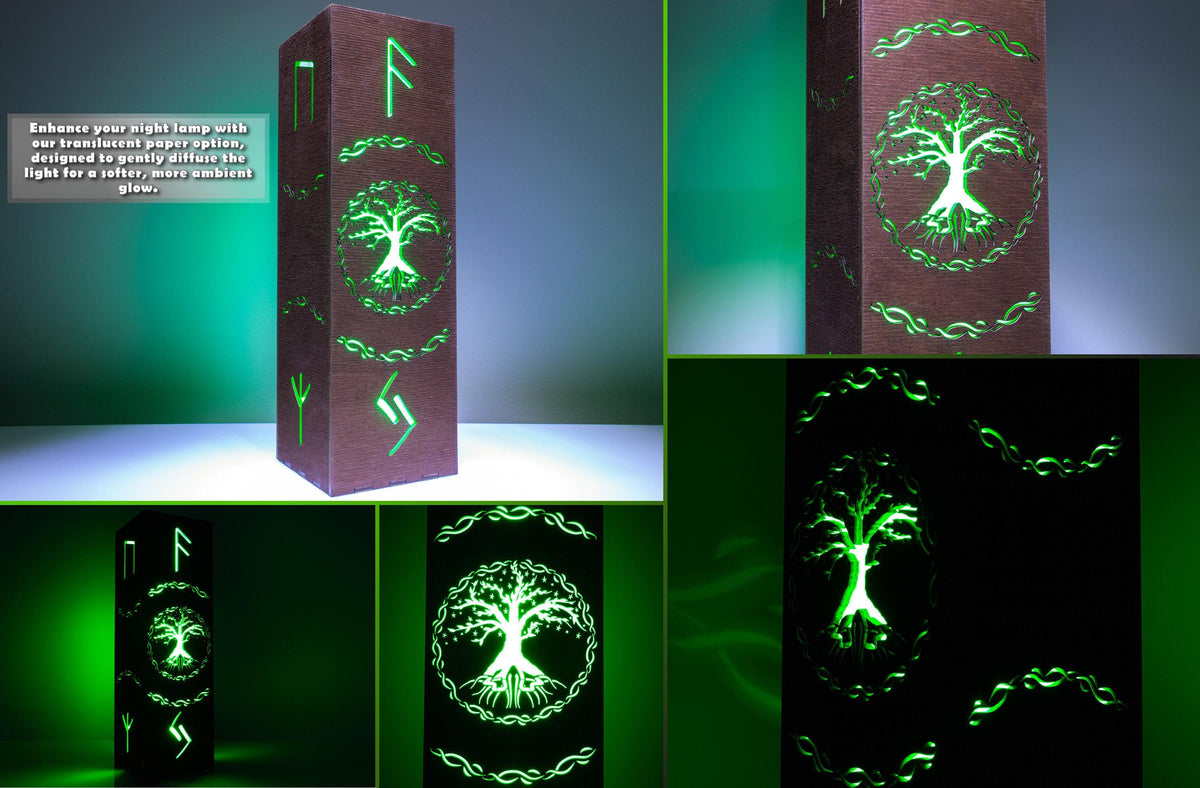 Yggdrasil Tree Lamp — Norse Shadow Night Light