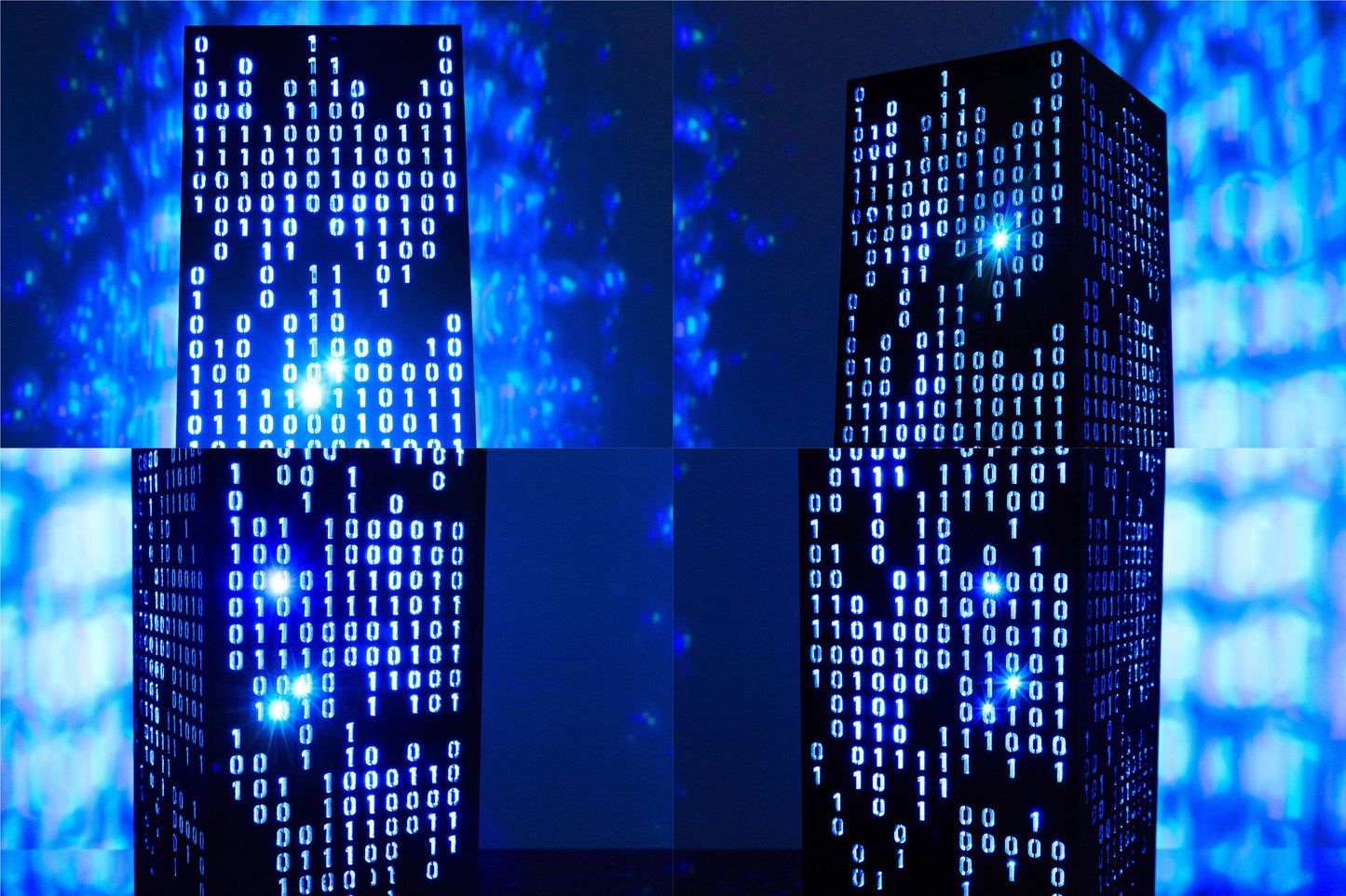 Binary Code Lamp | Cyberpunk Personalized Gift For Coder | Cyber Light