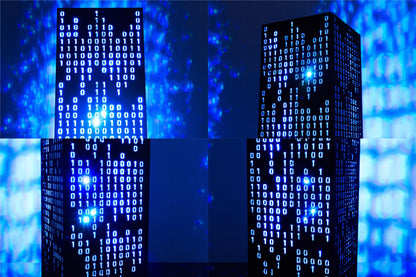 Binary Code Lamp | Cyberpunk Personalized Gift For Coder | Cyber Light