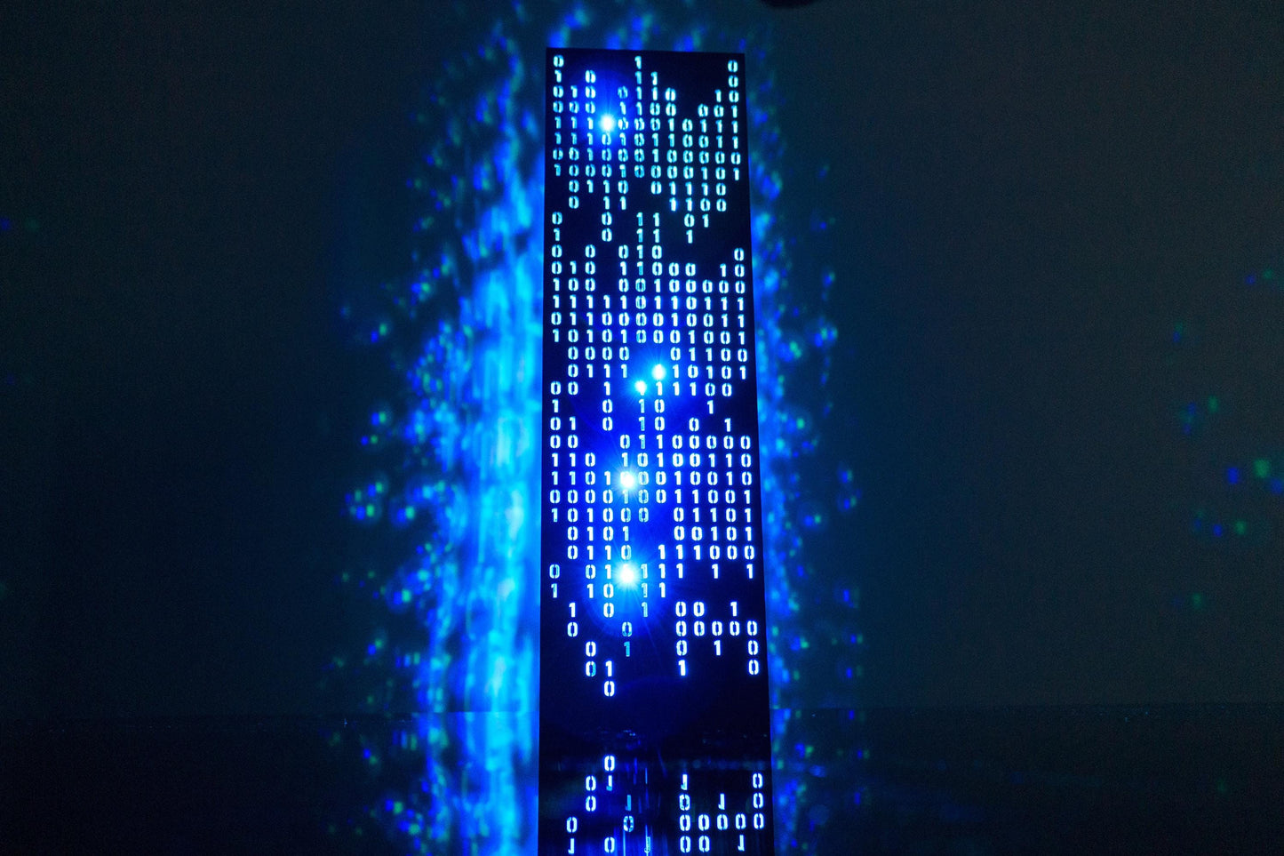 Binary Code Lamp | Cyberpunk Personalized Gift For Coder | Cyber Light
