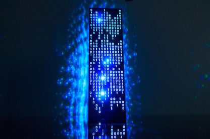 Binary Code Lamp | Cyberpunk Personalized Gift For Coder | Cyber Light