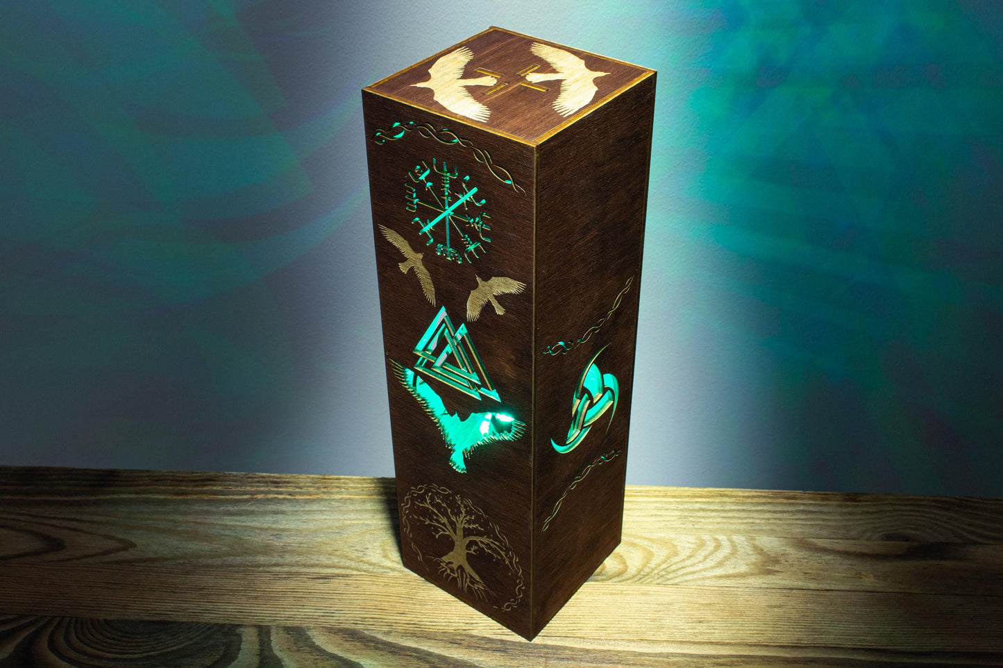 Odin's Ravens Lamp — Norse Night Light