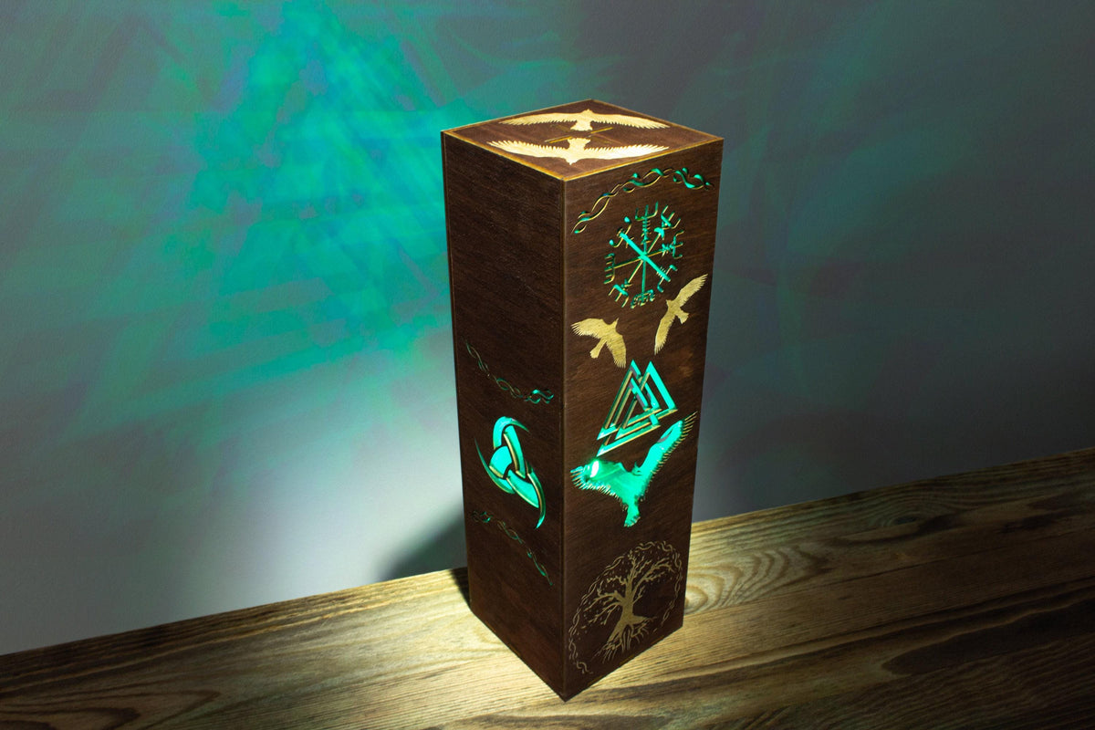 Odin's Ravens Lamp — Norse Night Light