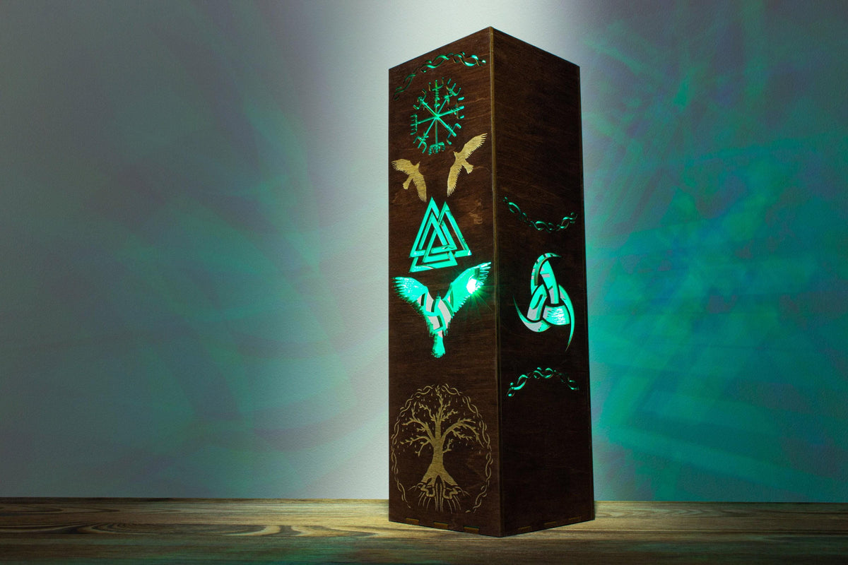 Odin's Ravens Lamp — Norse Night Light