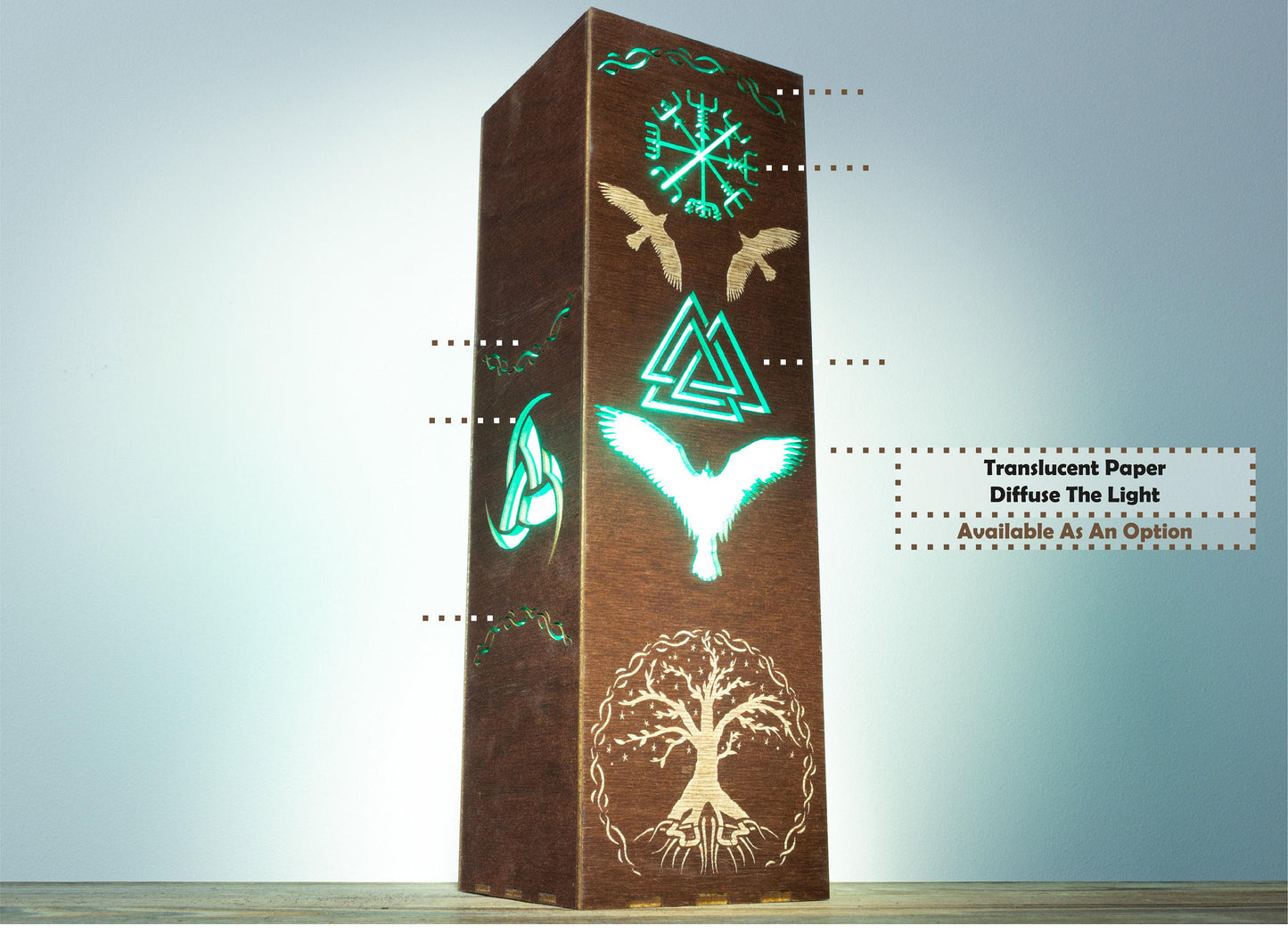 Odin's Ravens Lamp — Norse Night Light
