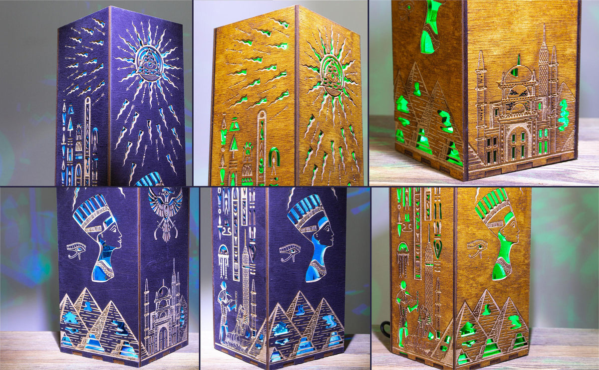Nefertiti Lamp — Egyptian LED Lightbox