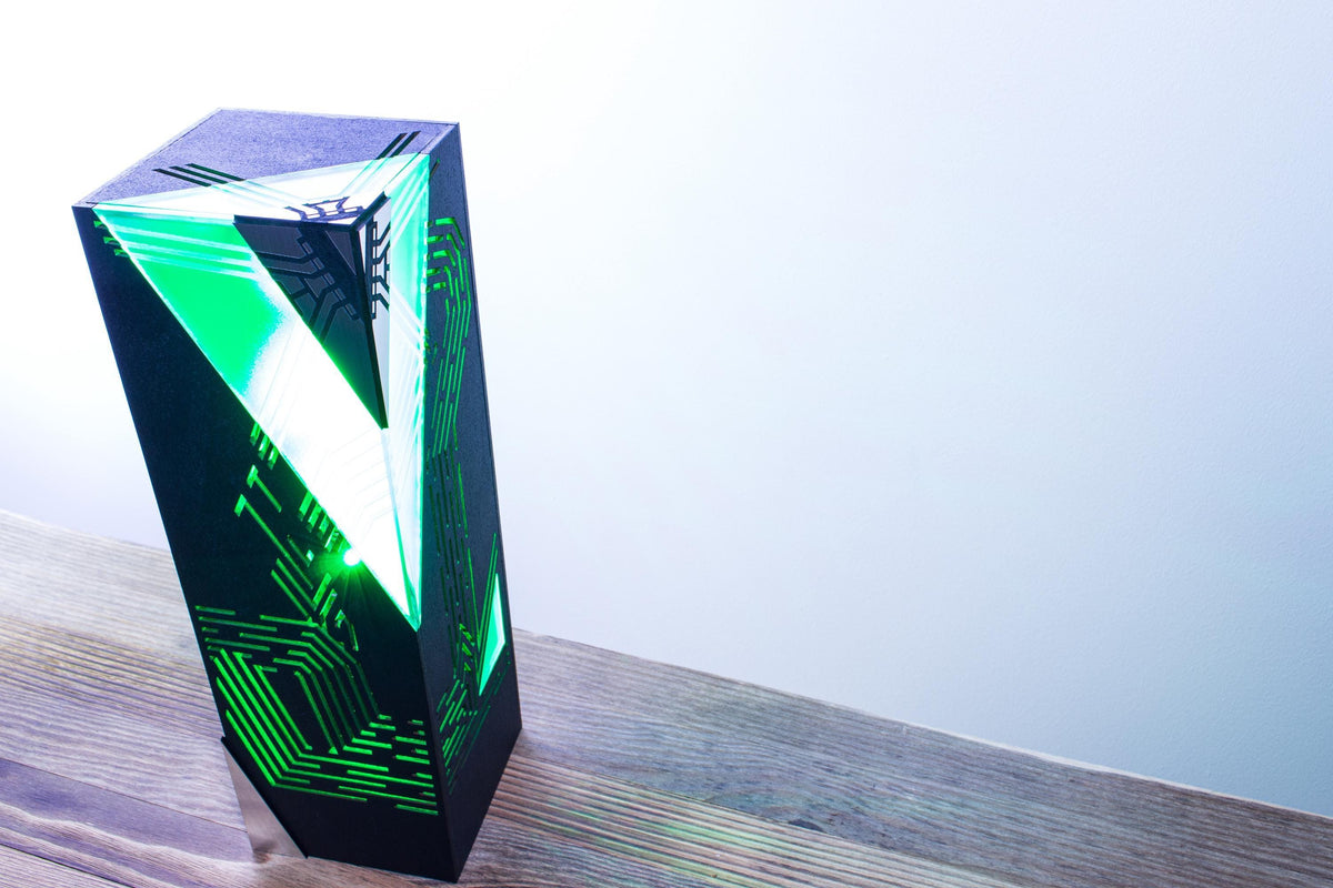 Geometric Cyber Lamp — RGB Coder Desk Light