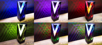Geometric Cyber Lamp — RGB Coder Desk Light