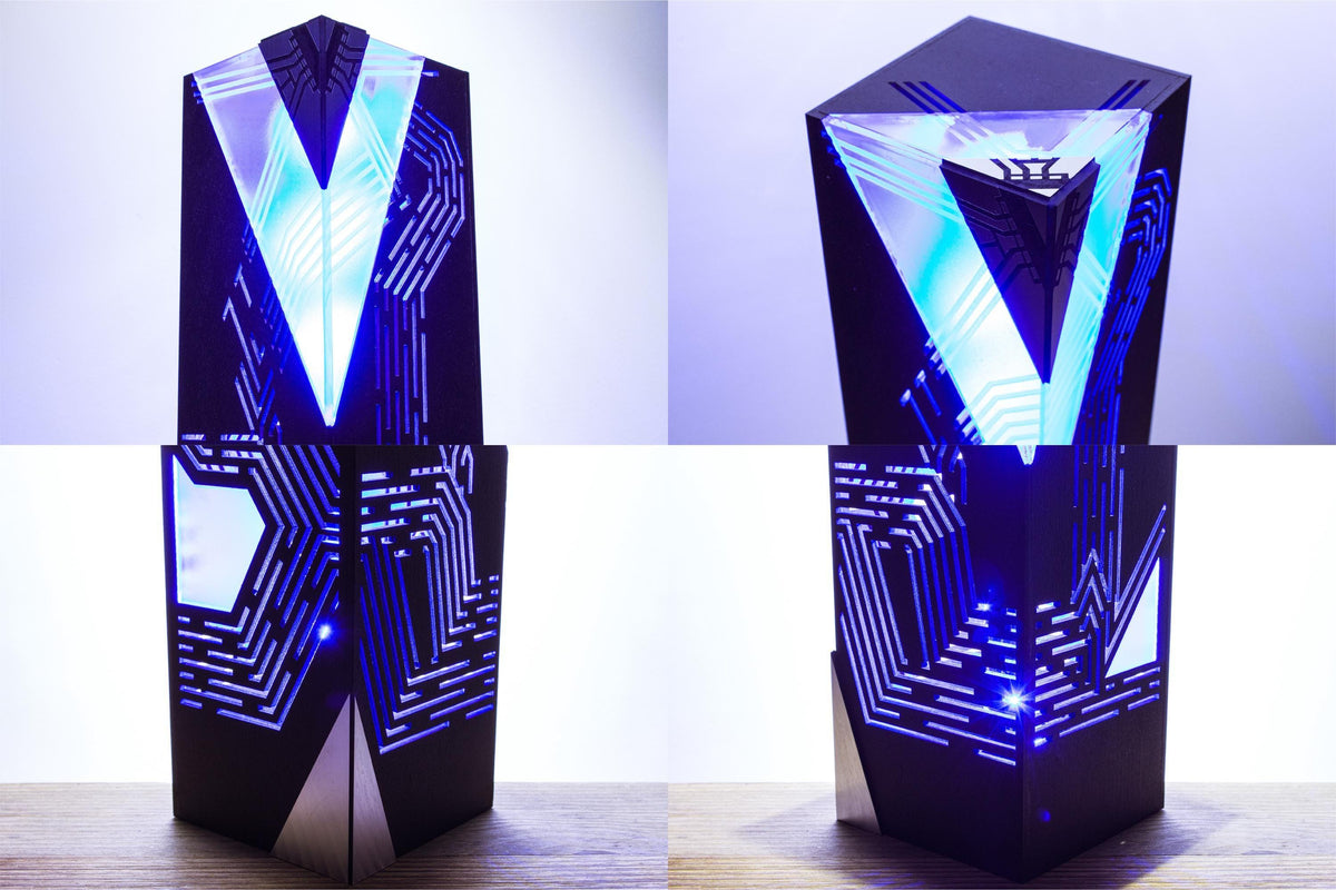 Geometric Cyber Lamp — RGB Coder Desk Light