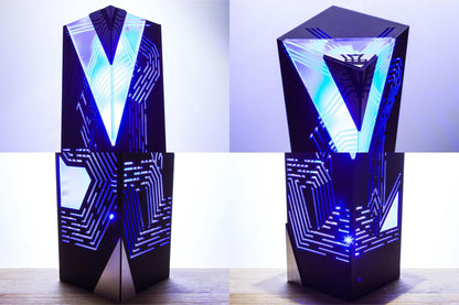 Geometric Cyber Lamp — RGB Coder Desk Light