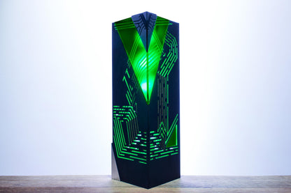 Geometric Cyber Lamp — RGB Coder Desk Light
