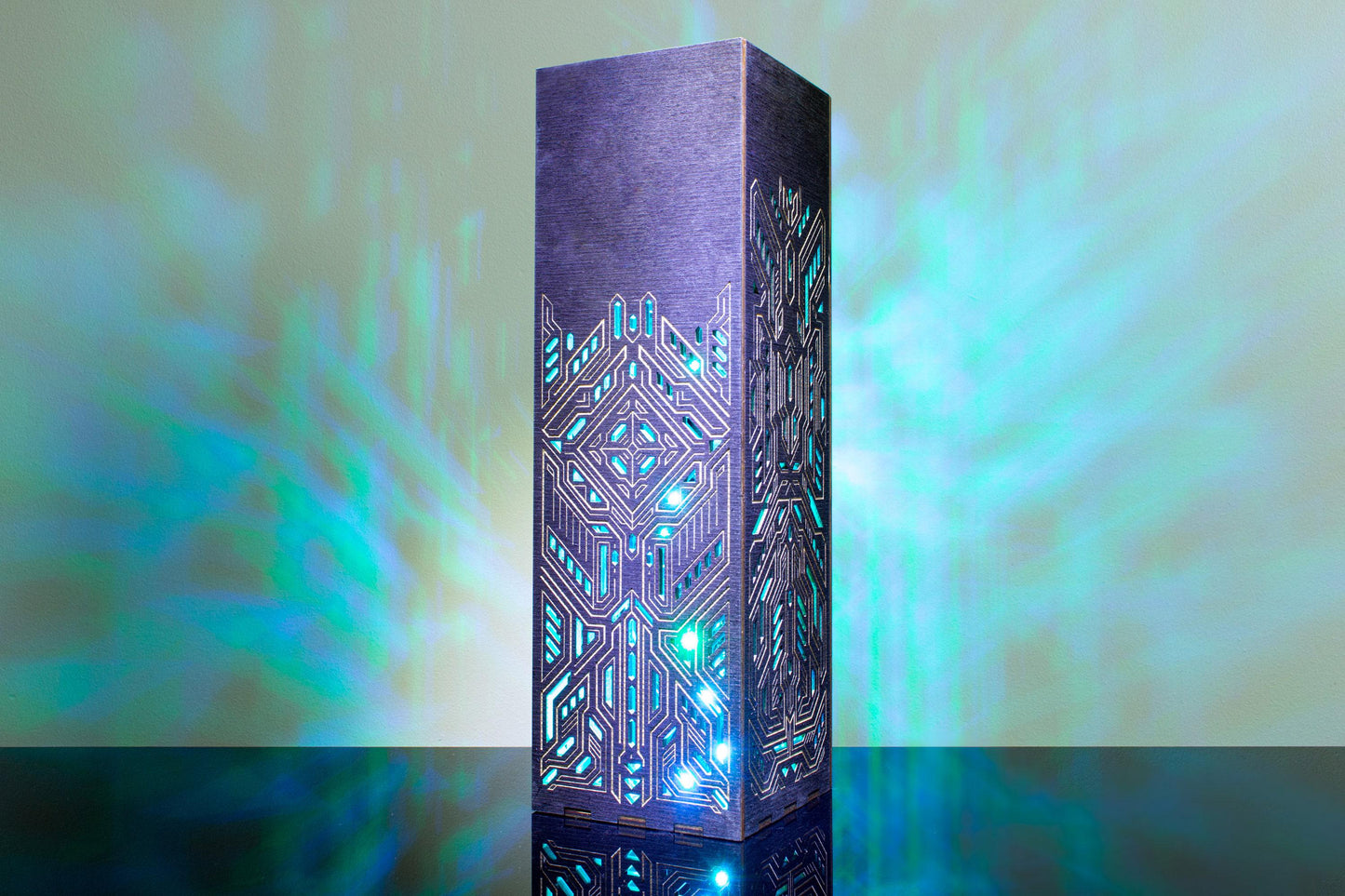 Futuristic Table Lamp | Cyberpunk LED Light, Gaming Room Decor