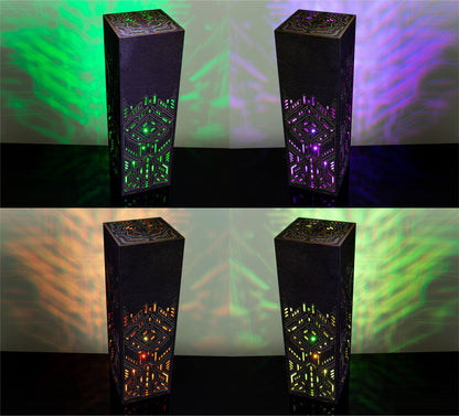 Futuristic Table Lamp | Cyberpunk LED Light, Gaming Room Decor