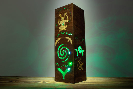 Cernunnos LED Night Lamp | Celtic Horned God, Pagan Mythology