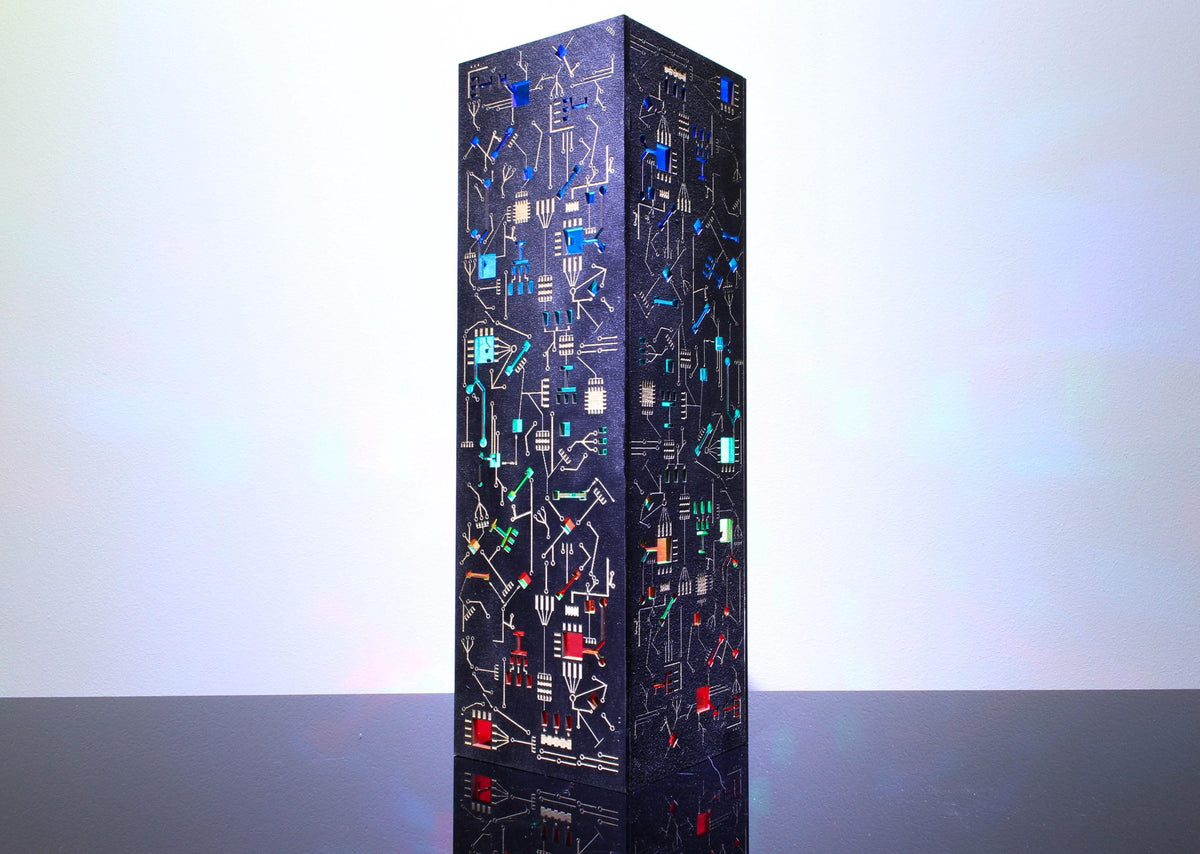 Circuit Board Prism Lamp — Sci-Fi Light