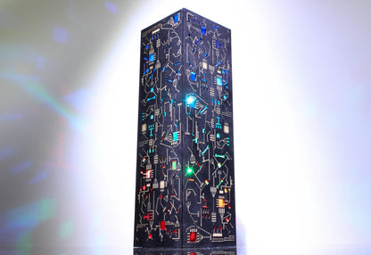 Circuit Board Prism Lamp — Sci-Fi Light