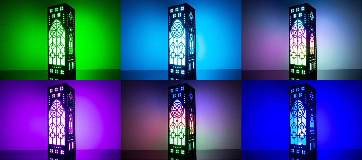 Gothic Stained Glass Lamp — Medieval Light