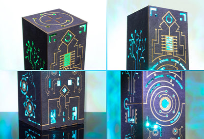 Cyberpunk Lamp | Sci-Fi Tech Night Light, Gaming Room Decor