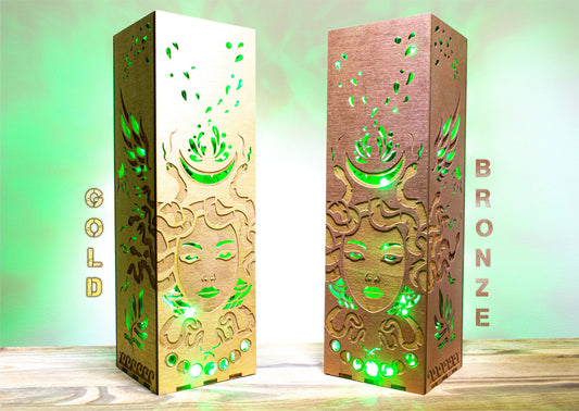 Medusa Lamp | Greek Mythology | RGB Light Color Changing | Gaming Decor Halloween Lamp