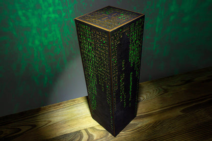 Personalised Green Code Lamp — Cyber Light