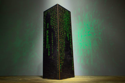 Personalised Green Code Lamp — Cyber Light