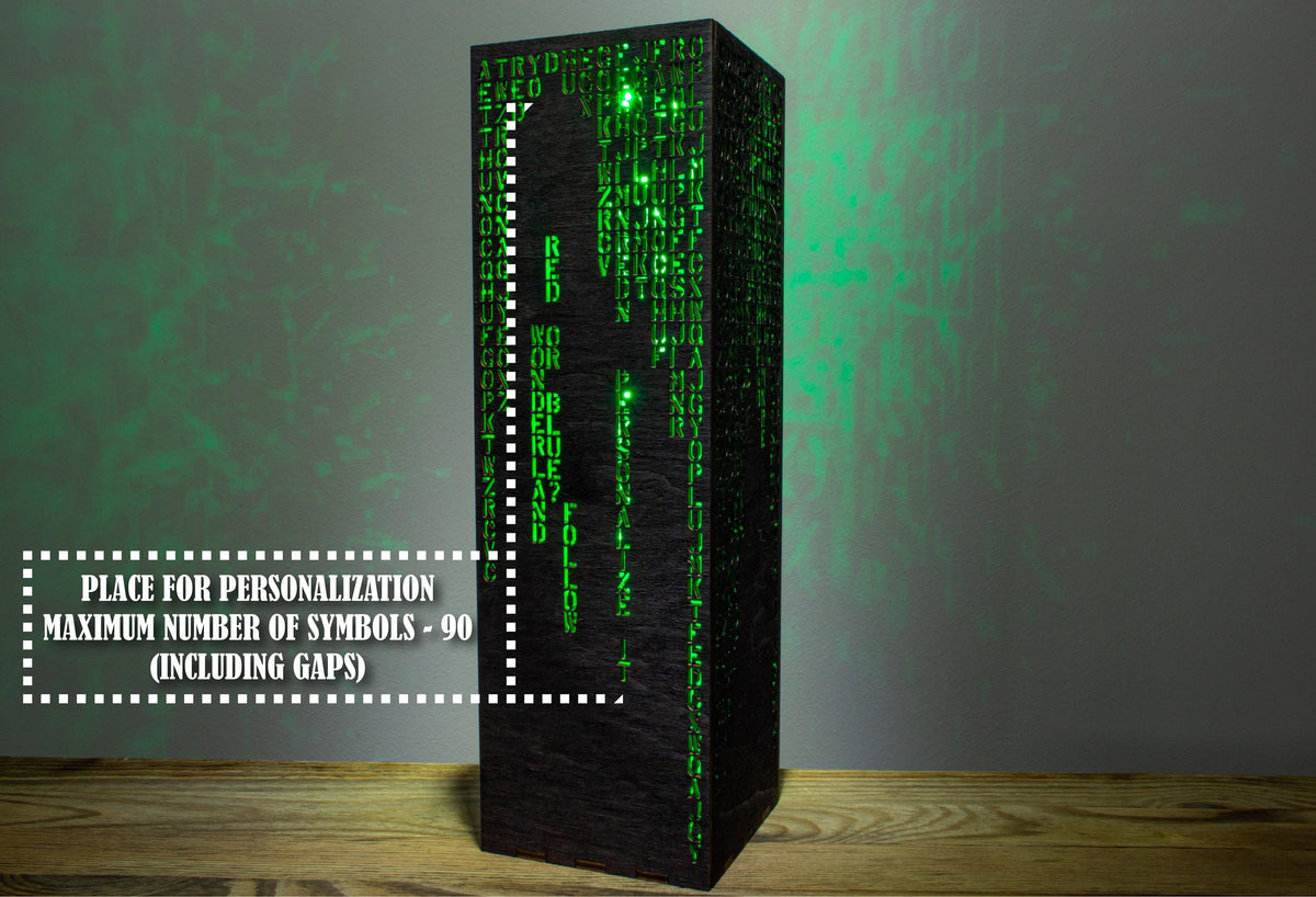 Personalised Green Code Lamp — Cyber Light