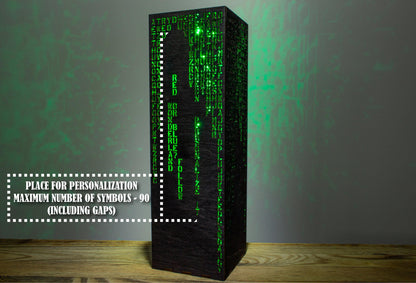 Personalised Green Code Lamp — Cyber Light