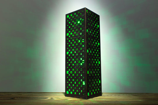 Sci-Fi Punk RGB Lamp | Handmade Square Pattern LED Night Light